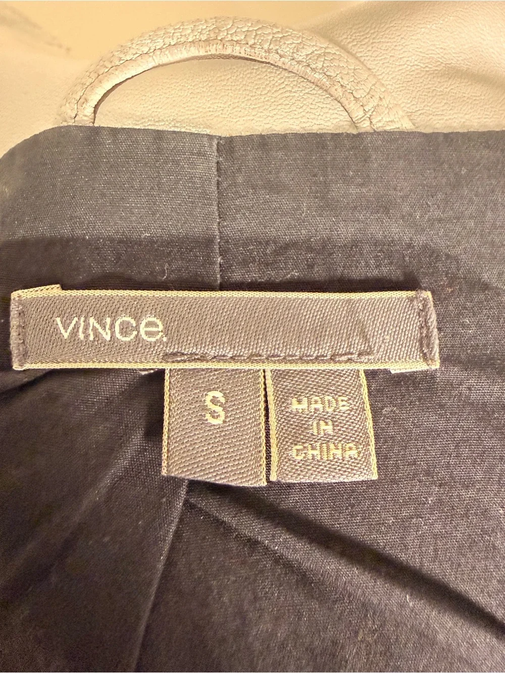 Vince Lambskin Leather Colorblock Moto Jacket Gray Black Size Small